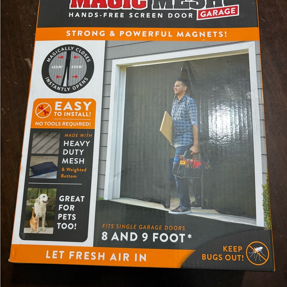 Hands-Free Screen Door - Black New open box